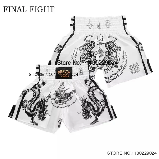 Pantalones cortos de Muay thai Tigre Dragón Impresión