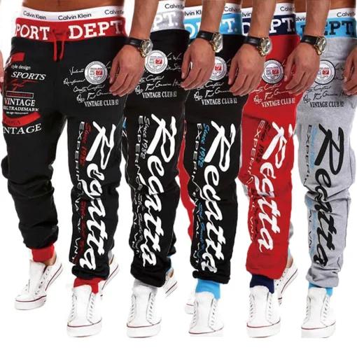 Pantalones de chándal de estilo urbano para hombre, grafiti Y2K