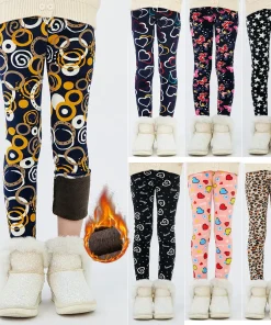 Pantalones de terciopelo grueso para niñas otoño invierno