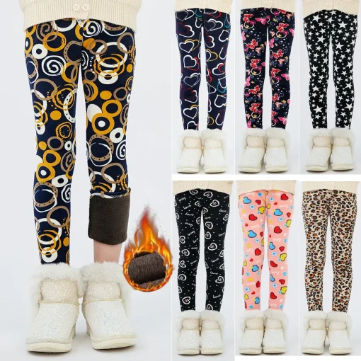 Pantalones de terciopelo grueso para niñas otoño invierno