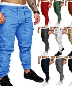 Pantalones jogger para hombre 2024 con varios bolsillos