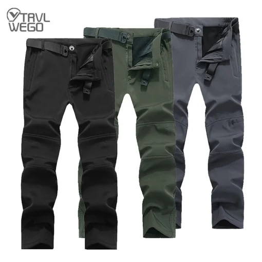 Pantalones senderismo camping hombres invierno TRVLWEGO