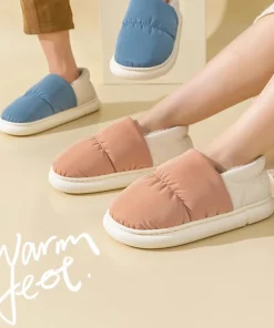 Pantuflas de algodón para mujer invierno estilo nuevo