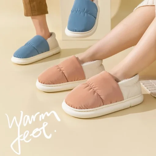 Pantuflas de algodón para mujer invierno estilo nuevo