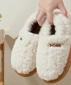 Pantuflas de felpa nuevas de invierno para mujer