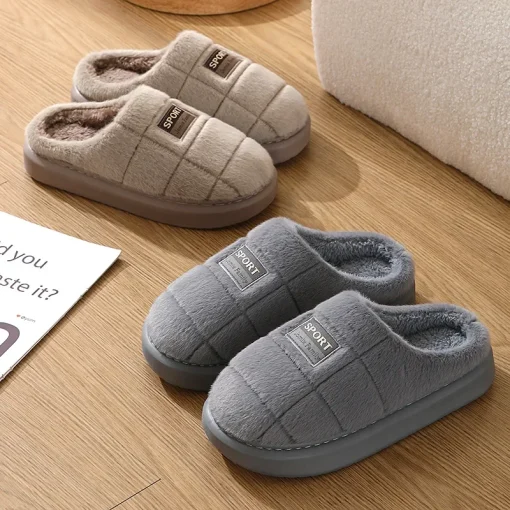 Pantuflas de invierno de moda para hombre y mujer