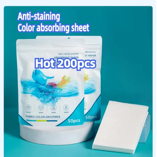 Papel absorbente de color para lavadora