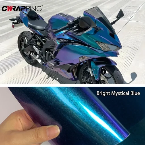 Pegatina holográfica mate para moto