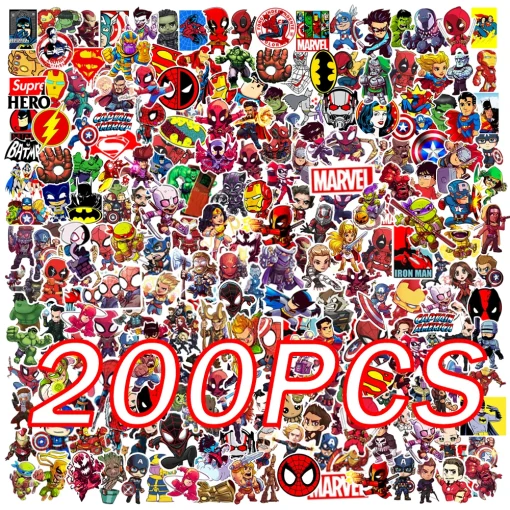 Pegatinas Marvel, 100200 piezas