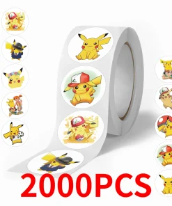 Pegatinas Sellado Pikachu Pokémon 5002000pzs