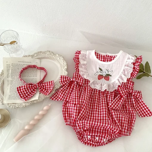 Pelele para bebés en verano + diadema