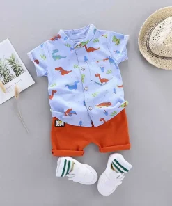 Pelele y camiseta bebé con estampado de dinosaurio