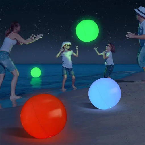 Pelota luminosa inflable de 16 colores