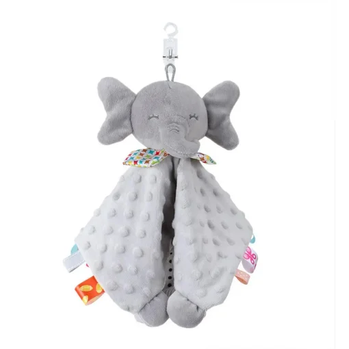 Peluche de recién nacido, manta, conejo, elefante