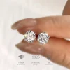 Pendientes Moissanita Certidicados 0.5ct-2ct