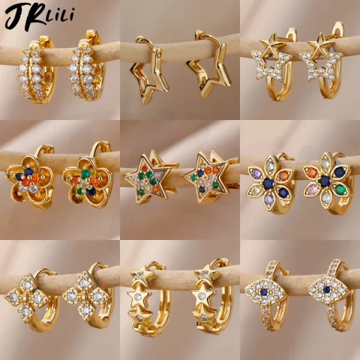 Pendientes Zircon Star Mujer