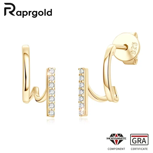 Pendientes de gancho de plata para mujer RAPRGOLD