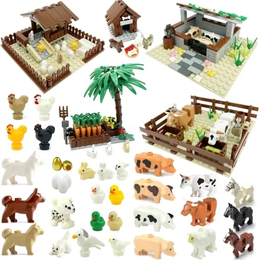 Piezas de Granja MOC Bloques de Construcción Animales