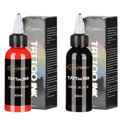 Pigmento de tinta de tatuaje de 60 ml rojonegro con kit