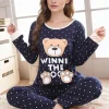 Pijamas de oso de dibujos animados para mujer