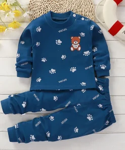 Pijamas de otoño para dormir para niñas y niños