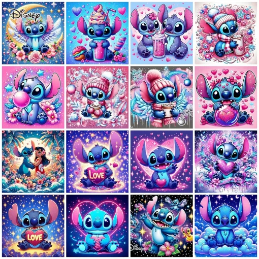 Pinturas de Lilo y Stitch de mosaico Disney