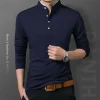 Polo de manga larga informal para hombre