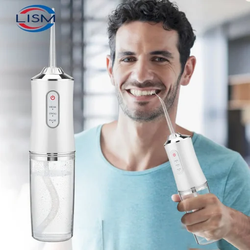 Potente irrigador dental para hilo dental y limpieza