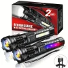 Potente linterna LED XHP50 Zoom USB