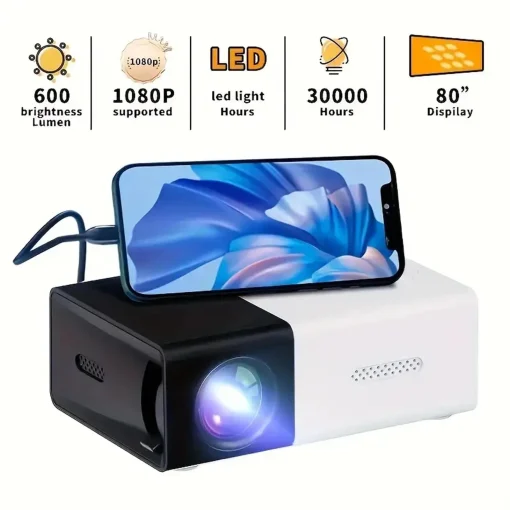 Proyector HD mini portátil Bright de 3000 lúmenes