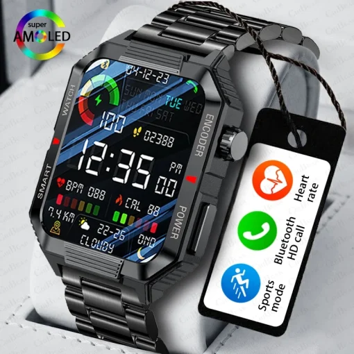 Reloj inteligente deportivo rastreador de actividad física inteligente GPS PPG EGC con pantalla HD de 1,99 pulgadas reloj inteligente con llamada Bluetooth para hombre Xiaomi