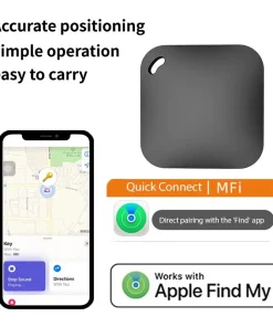 Rastreador GPS Bluetooth inteligente funciona con APLICACIÓN Apple Find My