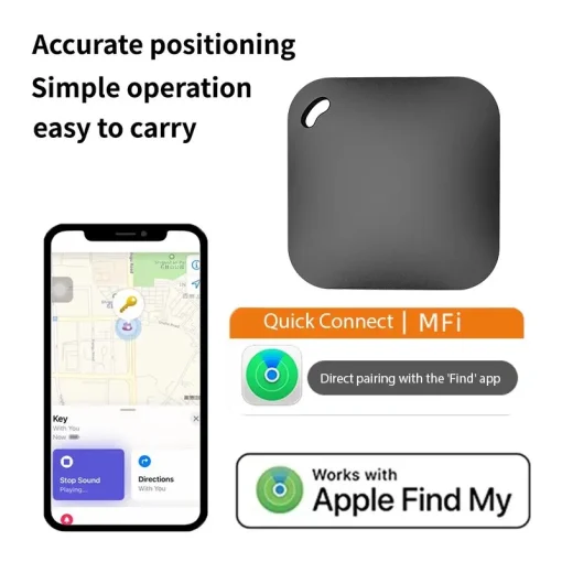 Rastreador GPS Bluetooth inteligente funciona con APLICACIÓN Apple Find My