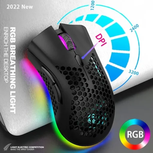 Ratón gaming inalámbrico recargable BM600 2,4 G