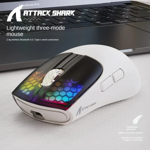 Ratón inalámbrico Bluetooth 2.4G Attack Shark X5