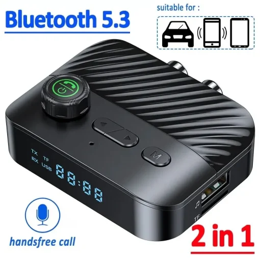 Receptor transmisor Bluetooth 5.3 estéreo LED