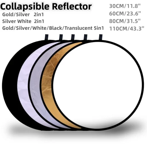 Reflector 5in1 30-110CM para fotografía