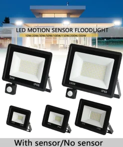 Reflector LED con sensor de movimiento PIR 100W al aire libre