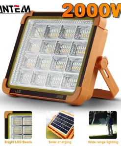 Reflector LED solar de 2000 W recargable