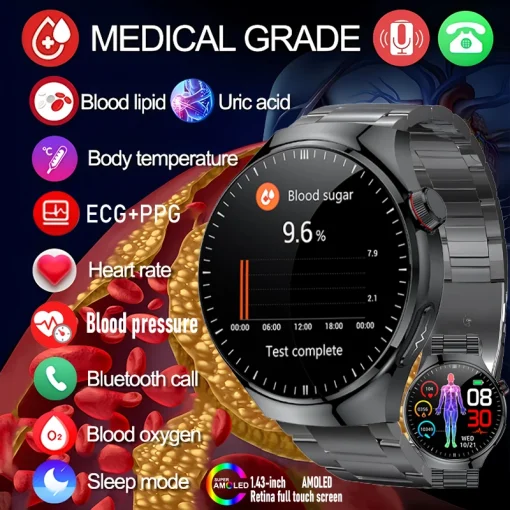 Reloj Inteligente 2024 Nuevo Médico ECG + PPG