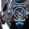 Reloj de Hombre Actual con Esfera Azul Correa Acero Inoxidable