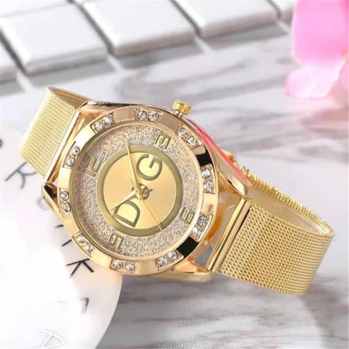 Reloj de cuarzo de moda para mujer con diamantes de imitación