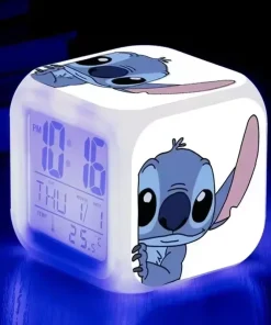 Reloj despertador Disney Stitch con luz nocturna