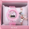 Reloj digital unicornio de silicona, 2 piezas, para niño