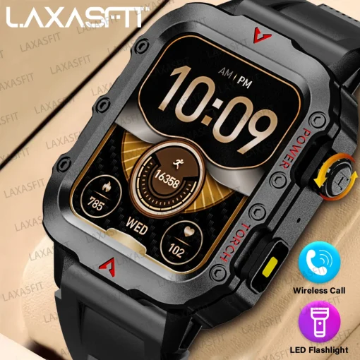 Reloj inteligent militar para exteriores LAXASFIT 2024