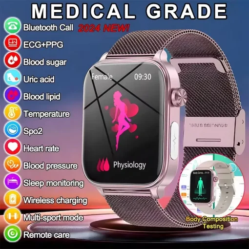 Reloj inteligente ECG+PPG grado médico 2024