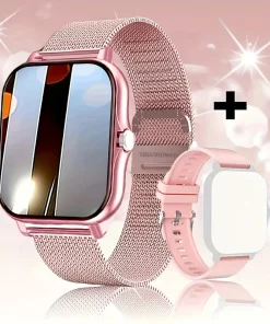 Reloj inteligente para hombre y mujer, regalo, pantalla AMOLED HD táctil, deportes, fitness, llamadas BT, reloj digital