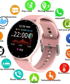 Reloj pulsera inteligente LIGE para mujer, pronóstico del tiempo, monitor de ritmo cardíaco