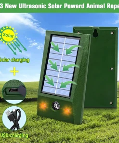 Repelente electrónico ultrasónico de aves alimentado por energía solar