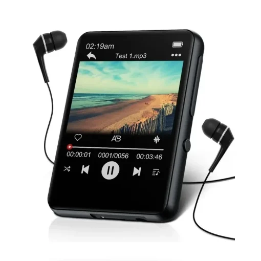 Reproductor MP3 de 32 GB, pantalla táctil de 2,4'', BT 5.0